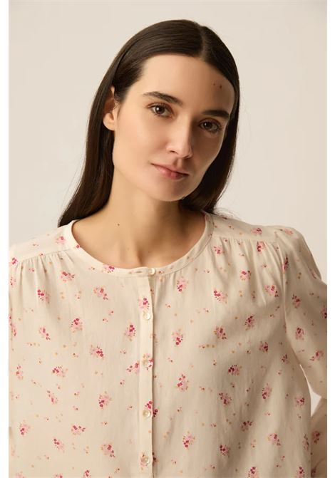 Blusa Des Petits Hauts Eglae Alizée in twill di cotone écru Des Petits Hauts | Bluse | 1E260472ALIZEE